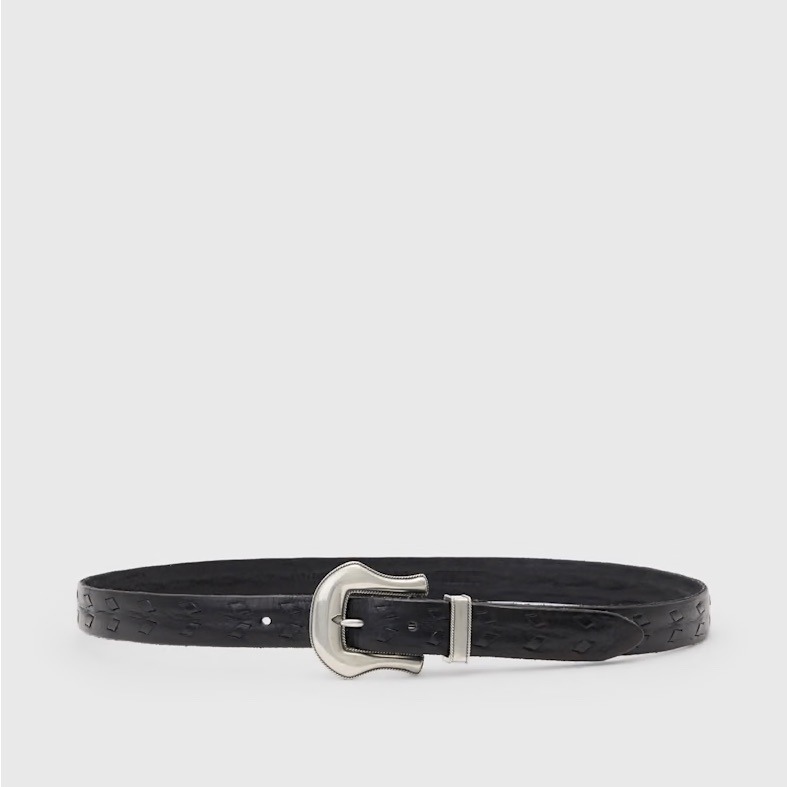 Nwt $398 John Varvatos Collection 25 Mm Eastwood Roper Belt Size 34